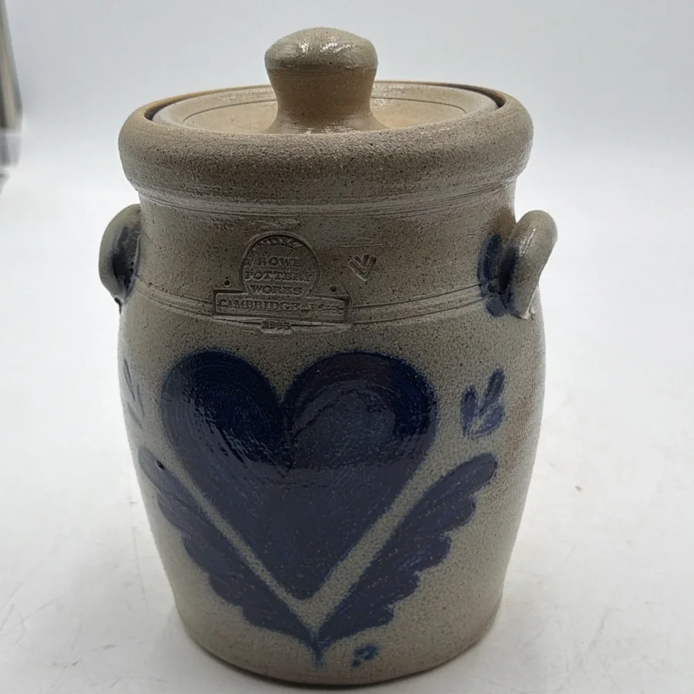 Vintage ROWE Pottery Works Salt Glaze Heart 8.5